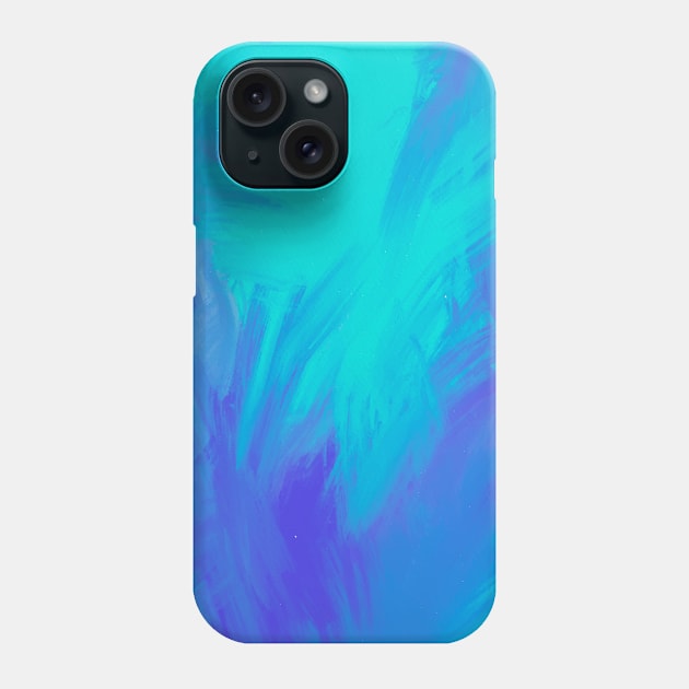 Ice Snow Watercolor Abstract Design Phone Case by Neverworldian