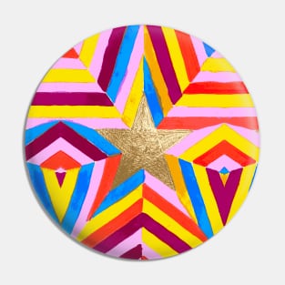 Bright Rainbow Stars Pin