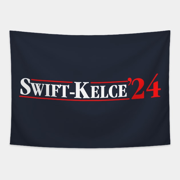 Swift Kelce 24 Tapestry by coyoteandroadrunner