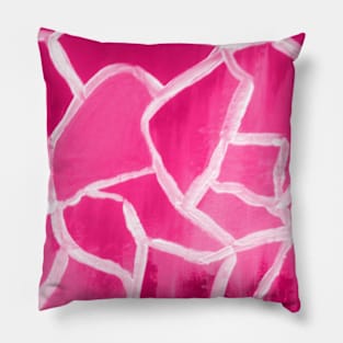 Abstract pink art print Pillow