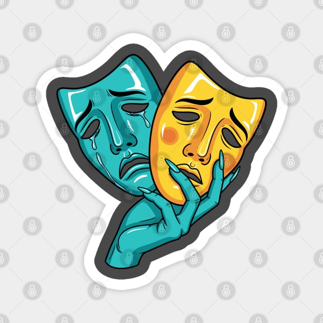 Drama Masks Tragedy Magnet by enrynz