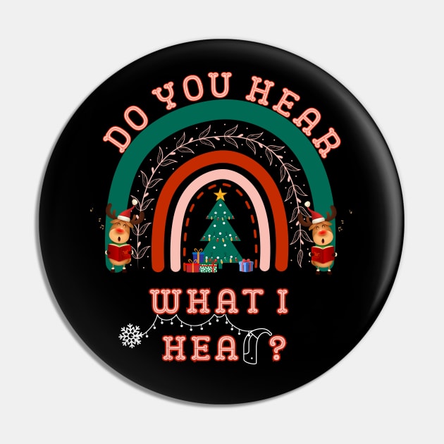 Do You Hear What I Hear | Cochlear Implant Christmas Pin by RusticWildflowers