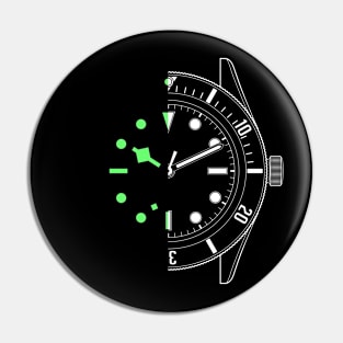 Divers Watch Day and Night Pin