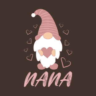 Nana Gnome Valentine's Day Gifts For Grandma T-Shirt