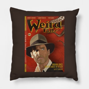 NDIANA JONES AND THE QUEST OF R’YLEH call of cthulhu lovecrafft necromicon weird tales Pillow