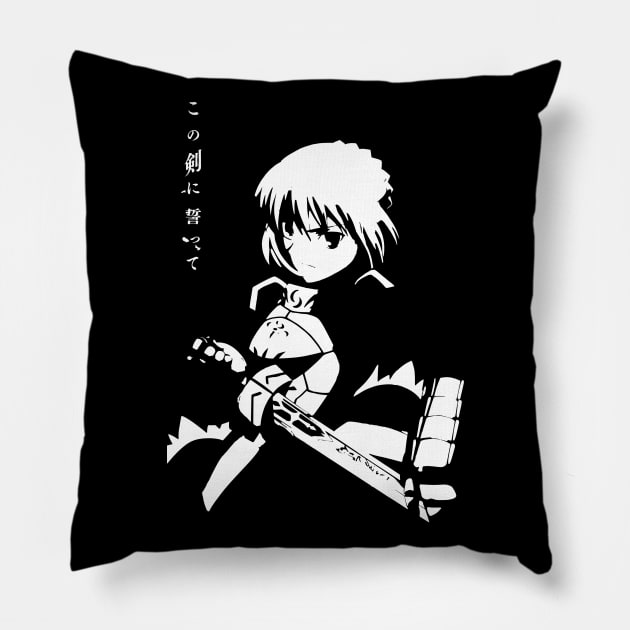 Saber master Pillow by IamValkyrie