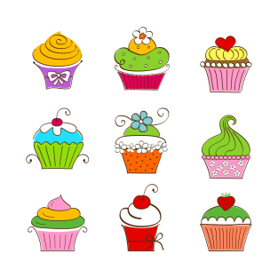 Hand Drawn Cupcakes T-Shirt