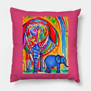 Elephant family Pillow