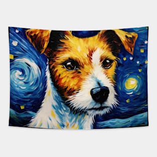 Jack Russell terrier Night Tapestry