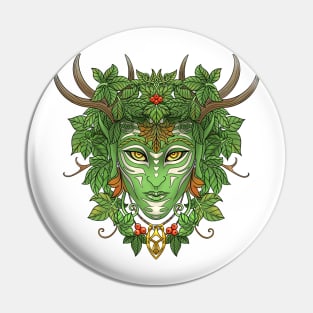 Green Man Pin