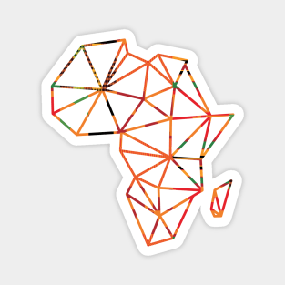 Africa Map ,Geometric, African Ankara Kente Pattern Magnet