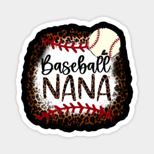 Baseball Nana Leopard   Baseball Nana Magnet