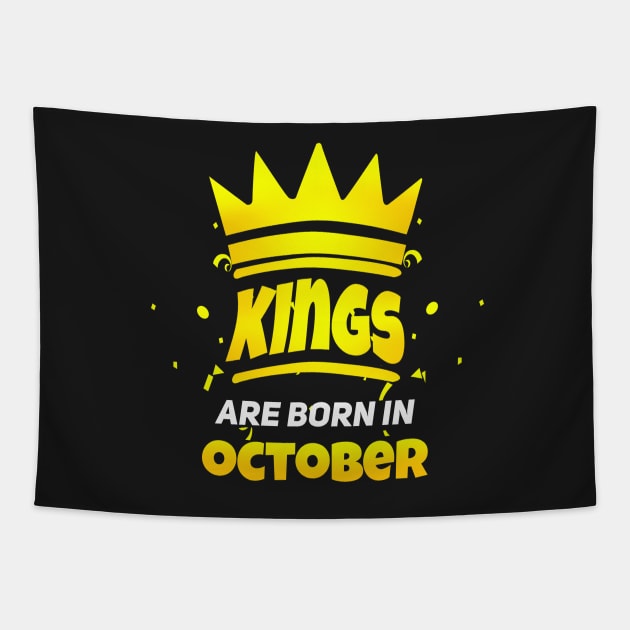 Kings Are Born In October Tapestry by SOF1AF