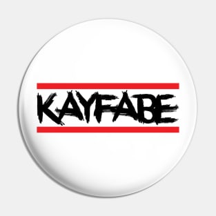 Kayfabe (black stacked lines) (Pro Wrestling) Pin