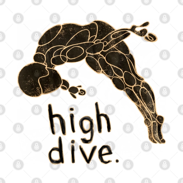 cliff diver, high diver, springboard diving, high dive by badlydrawnbabe