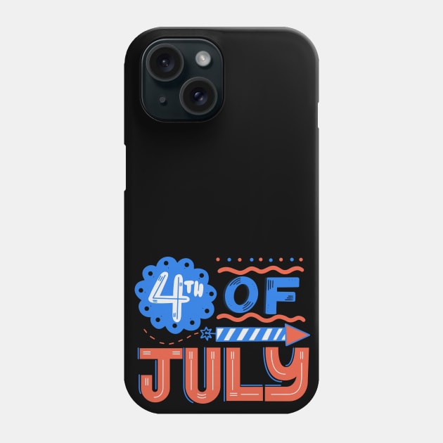 4th of July independence day Phone Case by osaya