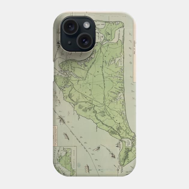 Vintage Map of Martha's Vineyard (1913) Phone Case by Bravuramedia