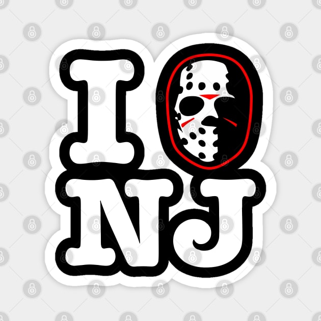 I Hockey Mask New Jersey Magnet by GodsBurden