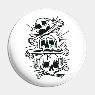 Three of skulls Pin