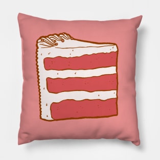 Red Velvet Cake Slice Pillow