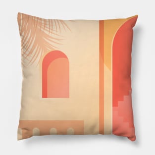 Boho travel art. Egypt, Morocco Pillow