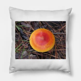 Reddish Orange Mushroom Pillow