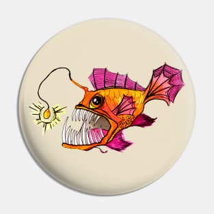 Golden Anglerfish Pin