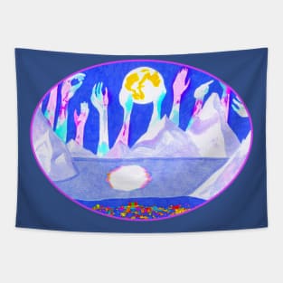 Angel's City in Blue Tapestry