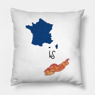 Francis Bacon - France Is Bacon Philosophy Pun - Joke Design Pillow