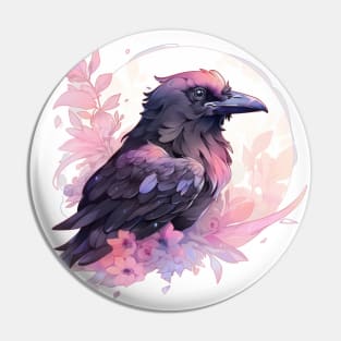 Pastel Goth Raven Pin