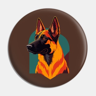 Belgian Malinois Portrait Pin