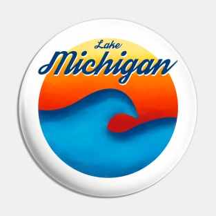 Lake Michigan Sunset Pin
