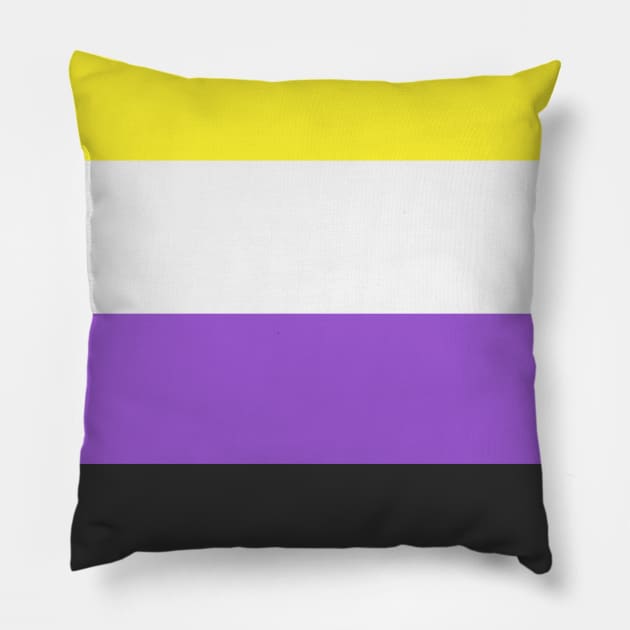 non binary flag Pillow by Marissa