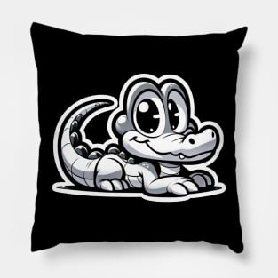 cute cartoon crocodile Pillow
