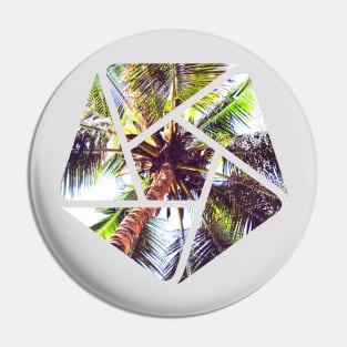 Palm Tree Geometry Summer Design Pin