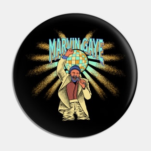 Marvin Gaye Retro Design Pin