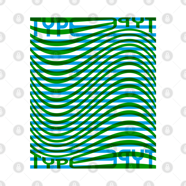 Type Wave (Blue Green) by John Uttley