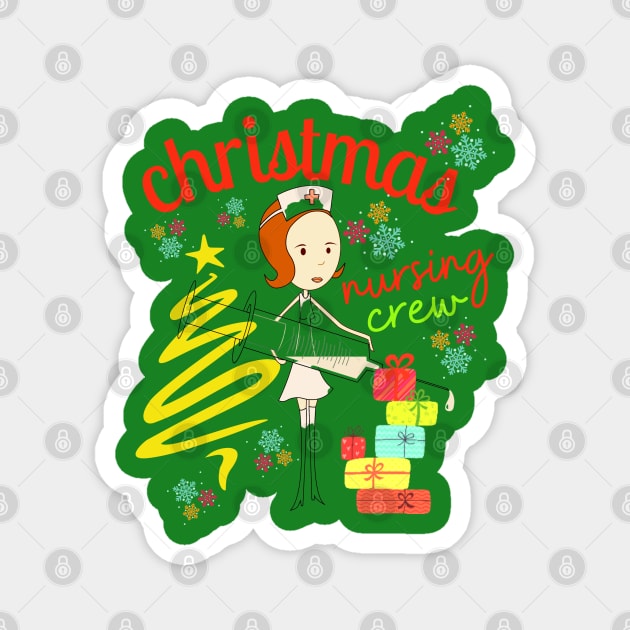 christmas nursing crew Magnet by Love My..