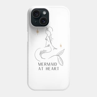 mermaid at heart illustration design ocean theme Phone Case