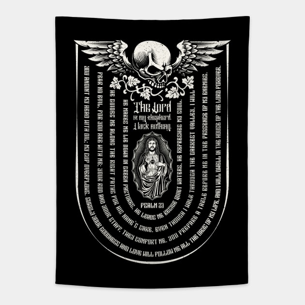 psalm 23 Tapestry by Garment Monkey Co.