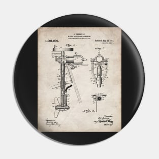 Outboard Motor Patent - Sailing Sailor Lakehouse Art - Antique Pin