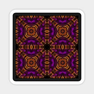 Ornamental Pattern With Purple Color Peacock Pattern Feathers 6 Magnet