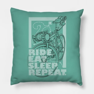 Ride. Eat. Sleep. Repeat. Pillow