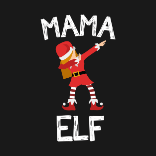 Dabbing Mama Elf Matching Christmas Family T-Shirt