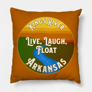 Kings River "Live, Laugh, Float" Arkansas Design Pillow