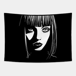 Gothic Girl Portrait Tapestry