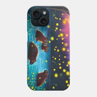 capybara lake firefly Phone Case