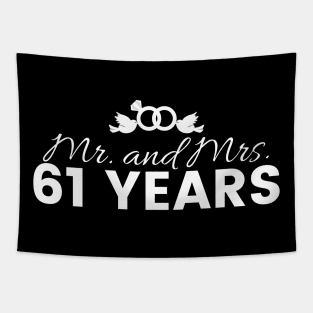 61st Wedding Anniversary Couples Gift Tapestry