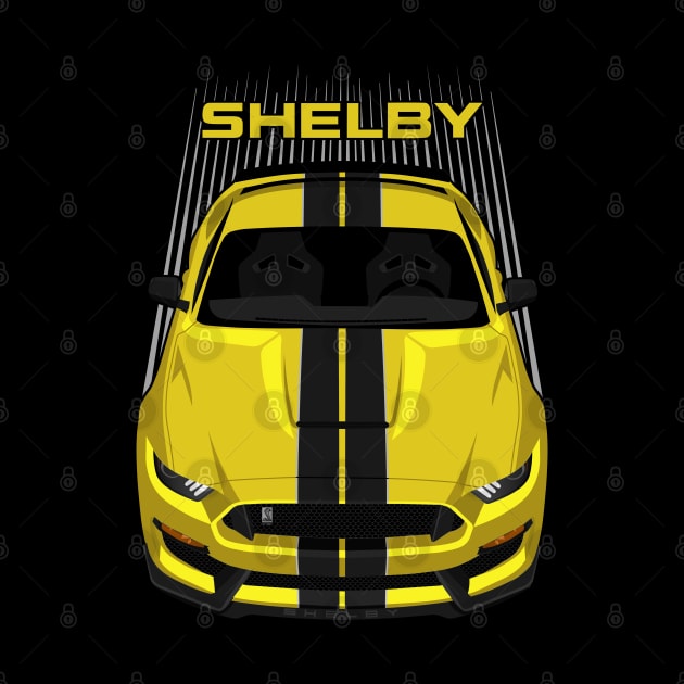 Ford Mustang Shelby GT350 2015 - 2020 - Yellow - Black Stripes by V8social