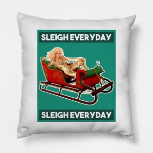 Sleigh Everyday RuPaul Christmas Knit Pillow